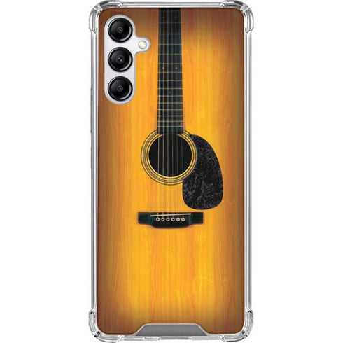 Wood Guitar Galaxy A14 5G Clear Case