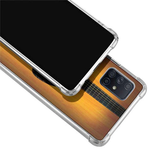 Wood Guitar Galaxy A51 5G Clear Case