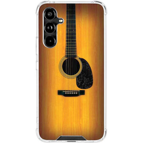 Wood Guitar Galaxy A54 5G Clear Case