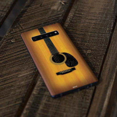 Wood Guitar Galaxy S10 Plus Skin