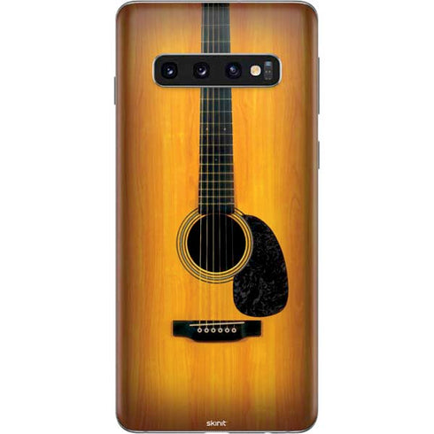 Wood Guitar Galaxy S10 Skin