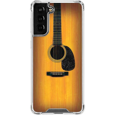 Wood Guitar Galaxy S21 FE Clear Case