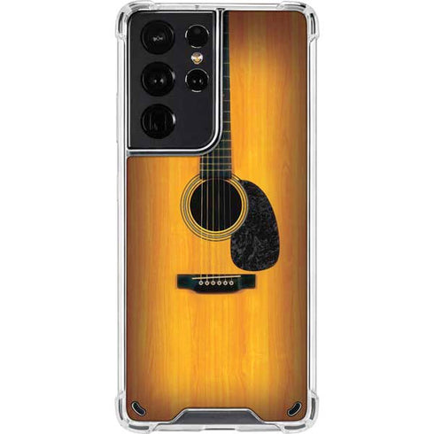 Wood Guitar Galaxy S21 Ultra 5G Clear Case