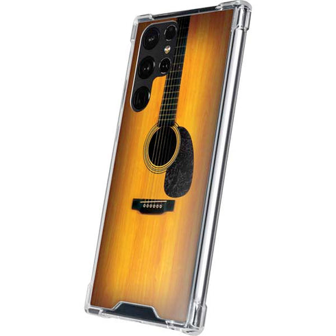 Wood Guitar Galaxy S22 Ultra Clear Case