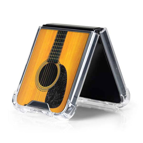 Wood Guitar Galaxy Z Flip5 5G Clear Case