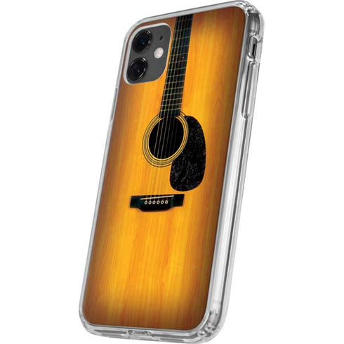 Wood Guitar iPhone 11 Clear Case