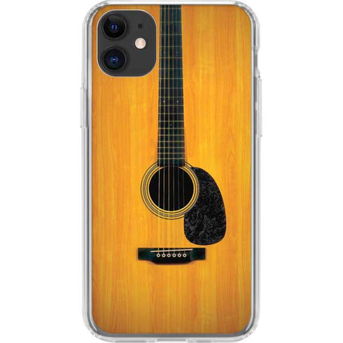 Wood Guitar iPhone 11 Clear Case