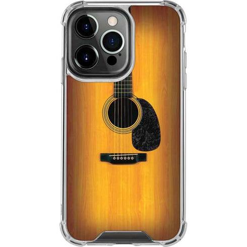 Wood Guitar iPhone 14 Pro Clear Case