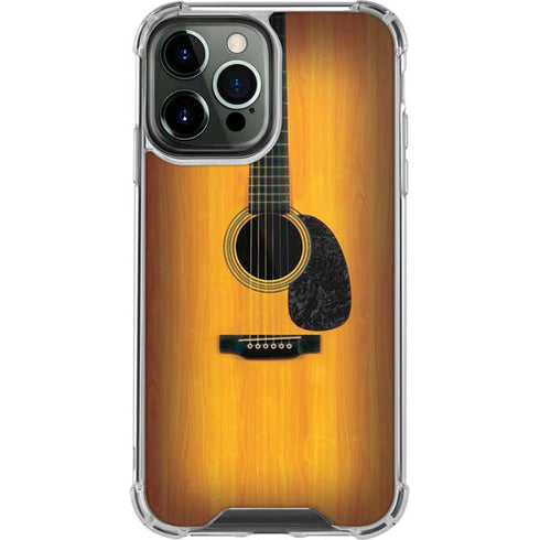Wood Guitar iPhone 14 Pro Max Clear Case