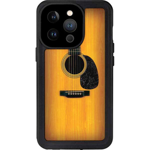 Wood Guitar iPhone 14 Pro Waterproof Case