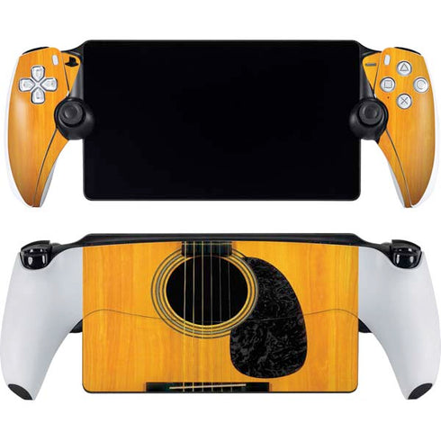 Wood Guitar PlayStation Portal Remote Player Skin