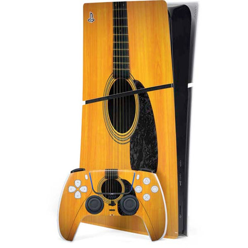 Wood Guitar PS5 Slim Digital Edition Console Skin