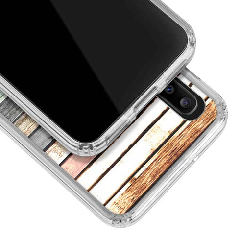 Wooden Stripes Galaxy A30 Clear Case