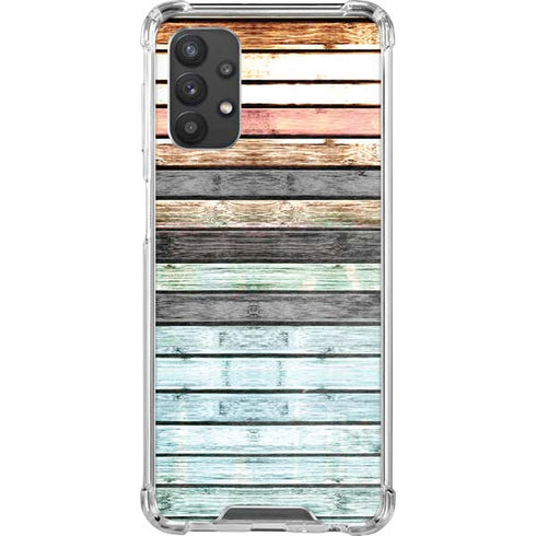 Wooden Stripes Galaxy A32 5G Clear Case