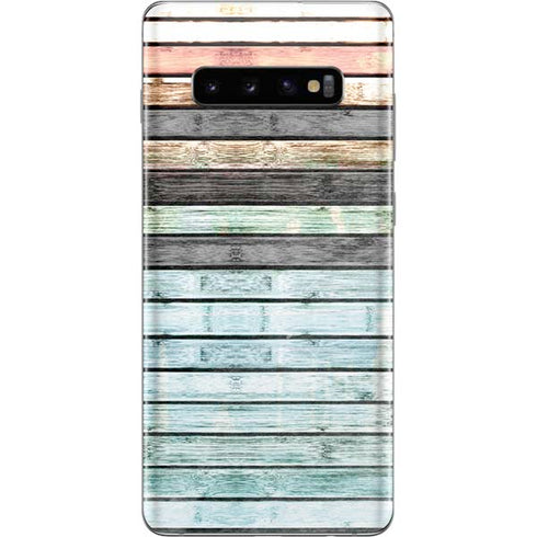 Wooden Stripes Galaxy S10 Plus Skin