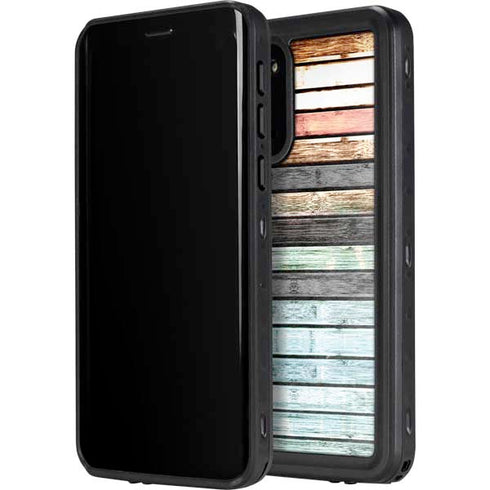 Wooden Stripes Galaxy S20 Plus Waterproof Case