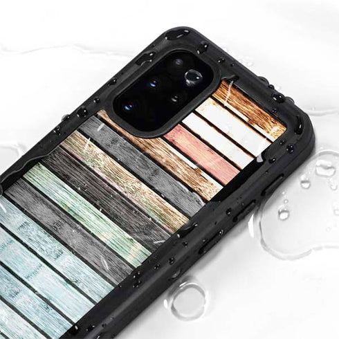 Wooden Stripes Galaxy S20 Plus Waterproof Case