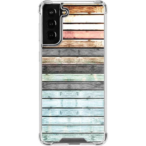 Wooden Stripes Galaxy S21 FE Clear Case