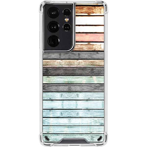 Wooden Stripes Galaxy S21 Ultra 5G Clear Case