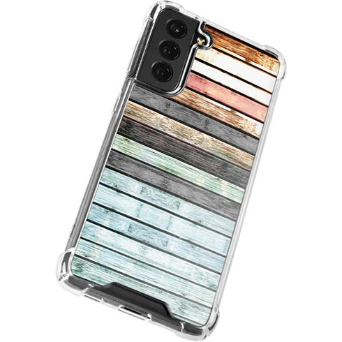 Wooden Stripes Galaxy S22 Clear Case