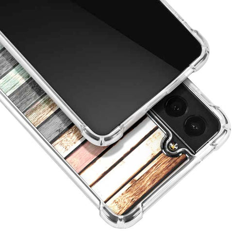 Wooden Stripes Galaxy S22 Clear Case