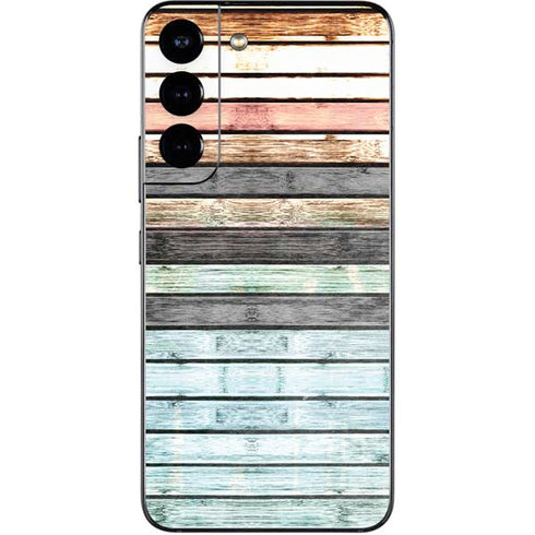 Wooden Stripes Galaxy S22 Skin