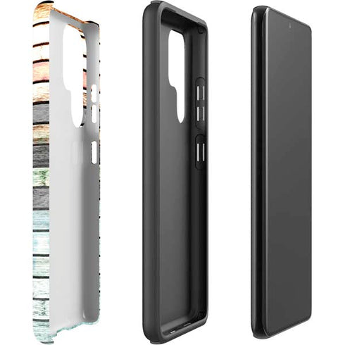 Wooden Stripes Galaxy S22 Ultra Pro Case