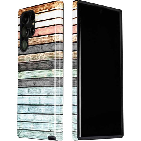 Wooden Stripes Galaxy S22 Ultra Pro Case
