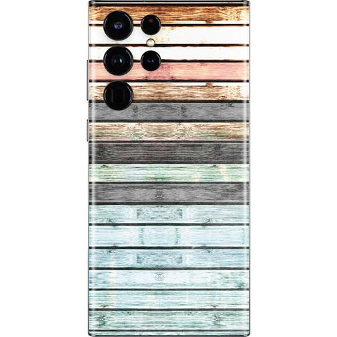 Wooden Stripes Galaxy S22 Ultra Skin