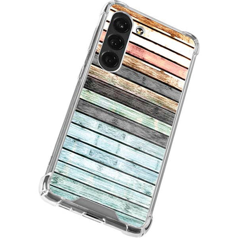 Wooden Stripes Galaxy S23 Clear Case