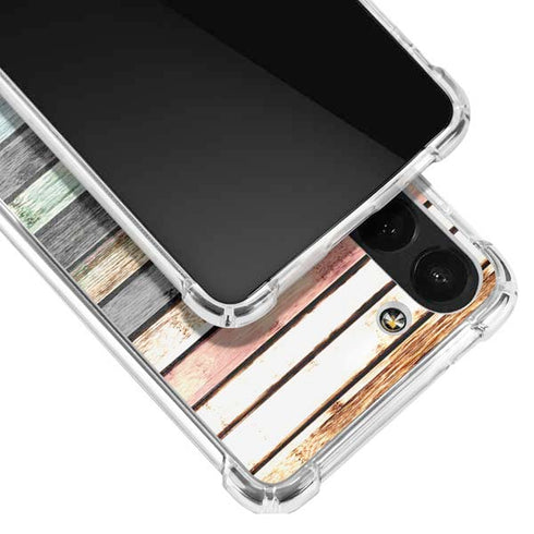 Wooden Stripes Galaxy S23 Plus Clear Case