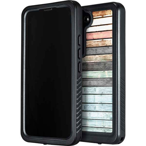 Wooden Stripes Galaxy S23 Plus Waterproof Case