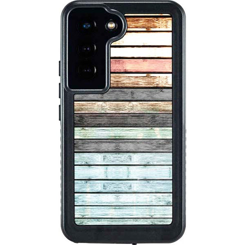 Wooden Stripes Galaxy S23 Waterproof Case