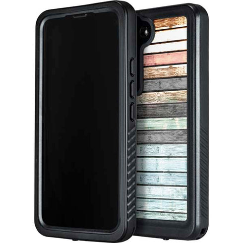 Wooden Stripes Galaxy S23 Waterproof Case