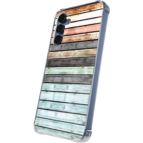 Wooden Stripes Galaxy S24 Clear Case