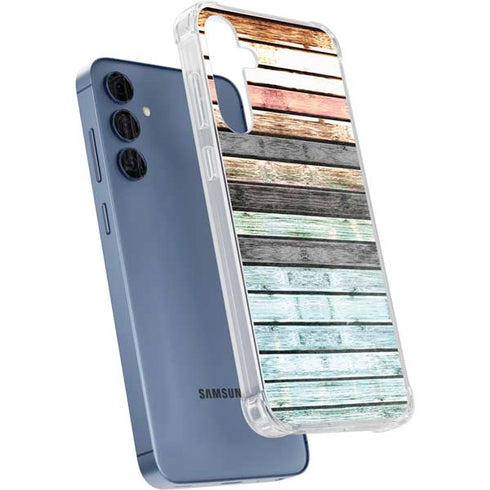 Wooden Stripes Galaxy S24 Clear Case