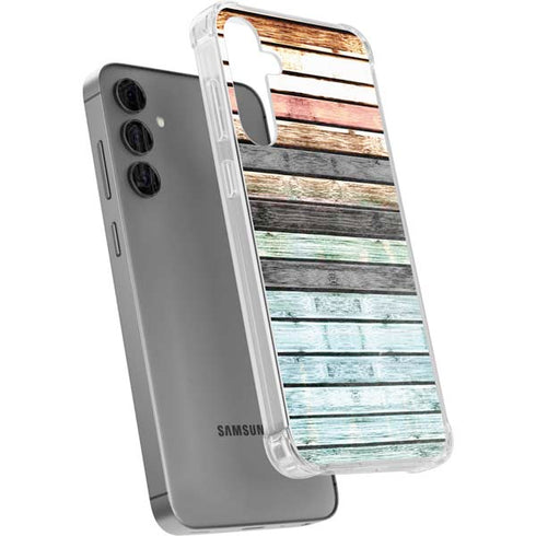 Wooden Stripes Galaxy S24 Plus Clear Case