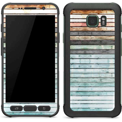 Wooden Stripes Galaxy S7 Active Skin