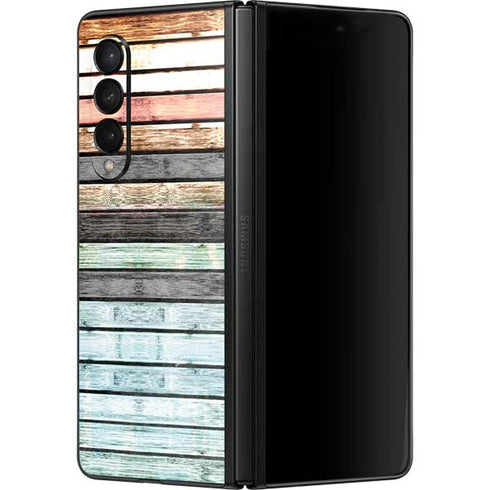Wooden Stripes Galaxy Z Fold3 5G Skin
