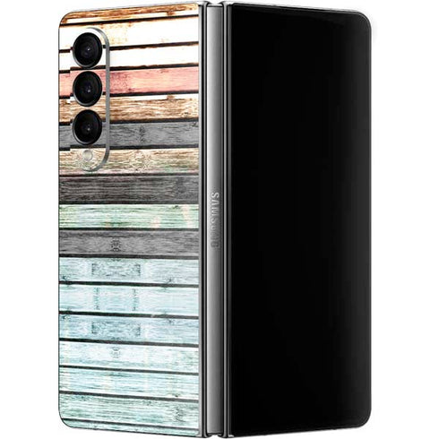 Wooden Stripes Galaxy Z Fold4 5G Skin