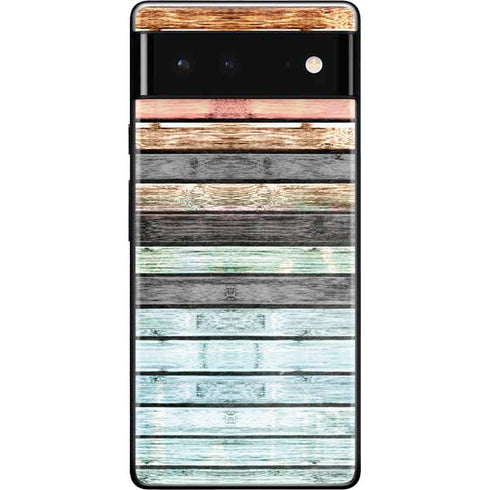 Wooden Stripes Google Pixel 6 Skin