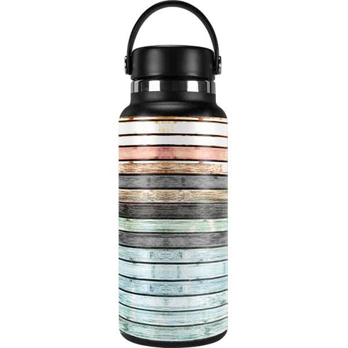 Wooden Stripes Hydro Flask 32oz Wide Mouth Skin