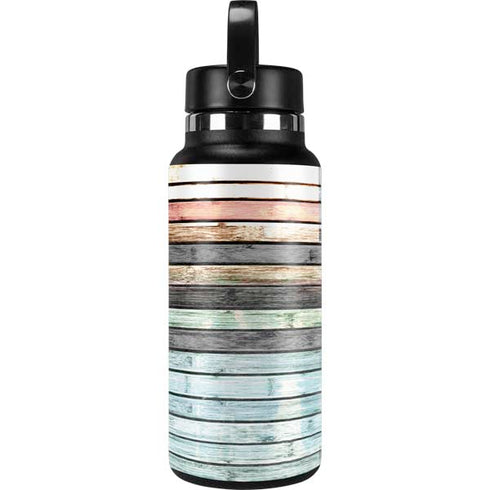 Wooden Stripes Hydro Flask 32oz Wide Mouth Skin