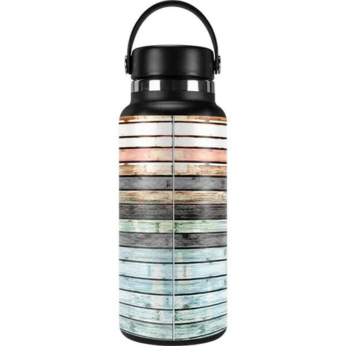 Wooden Stripes Hydro Flask 32oz Wide Mouth Skin