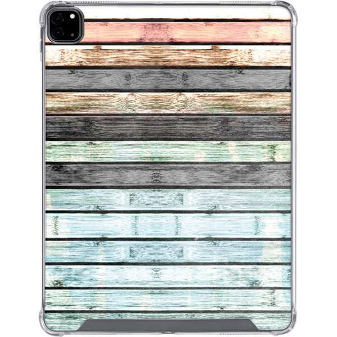 Wooden Stripes iPad Pro 12.9in (2020) Clear Case