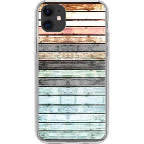 Wooden Stripes iPhone 11 Clear Case