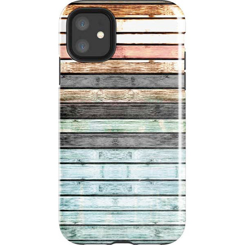 Wooden Stripes iPhone 11 Impact Case
