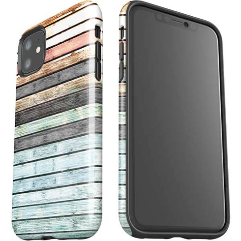 Wooden Stripes iPhone 11 Impact Case