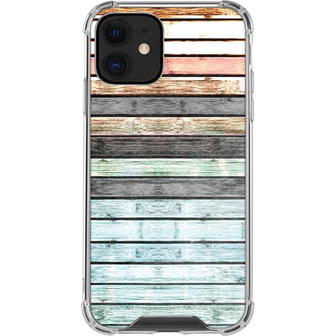 Wooden Stripes iPhone 12 Mini Clear Case