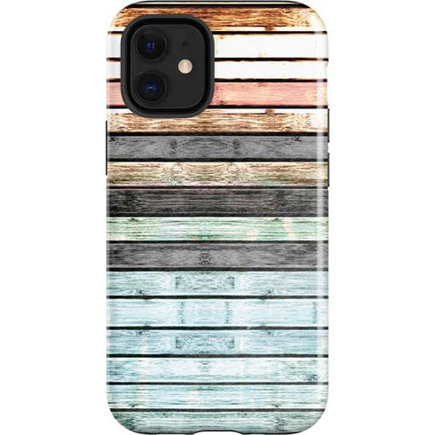 Wooden Stripes iPhone 12 Mini Impact Case